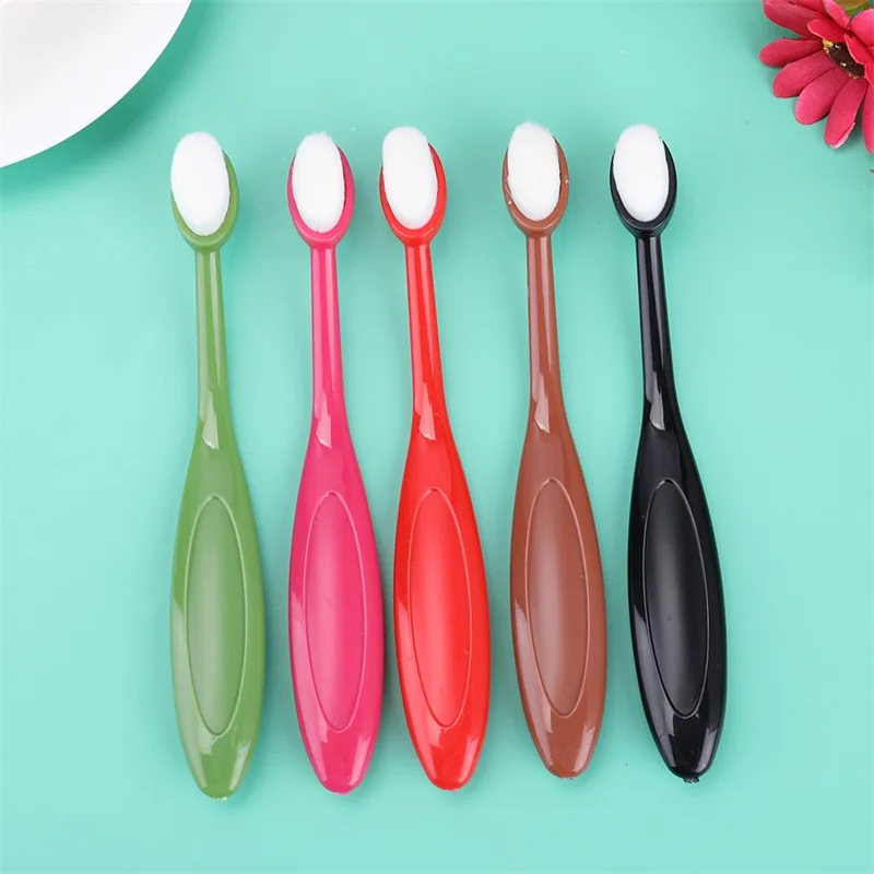 5pcs/set Small Smooth Blending Brushes Soft Rainbow Drawing Painting Brushes Portable Toothbrush and Caps Ink Application Tools