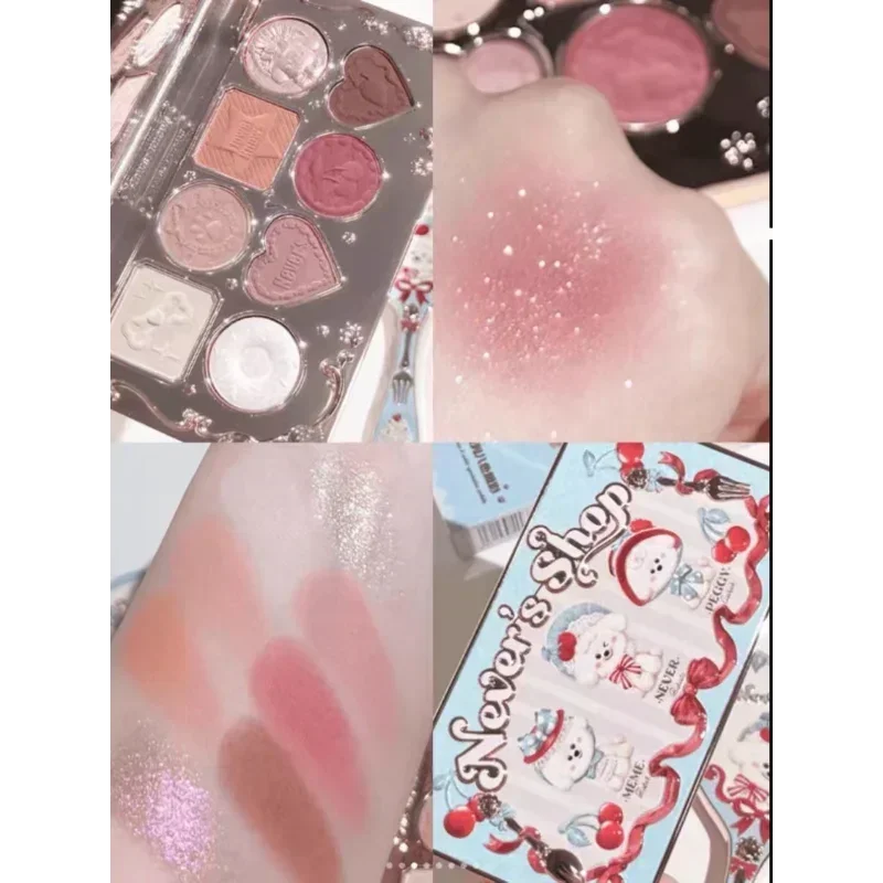Flower Knows Never's Famly Series 8 สี Matte Pearlescent Eyeshadow Palette กันน้ํายาวนานเครื่องสําอางแต่งหน้าความงาม