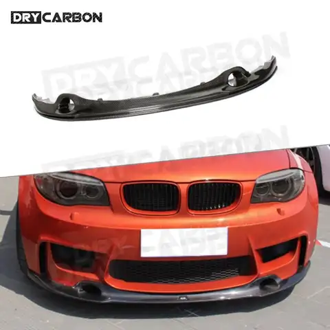 BMW 1 시리즈 E82 1M 쿠페 2도어 2011 프론트 범퍼 립 친 스포일러 바디 키트 FRP용 카본 파이버 자동차 프론트 립 스포일러 에이프런