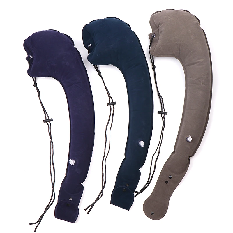 1 * مادة متدفقة مركبة وسادة PVC قابلة للنفخ مسند الرأس الهوائي وسائد دعم الذقن السفر الراحة الجانب النوم الرقبة قيلولة وسادة #4