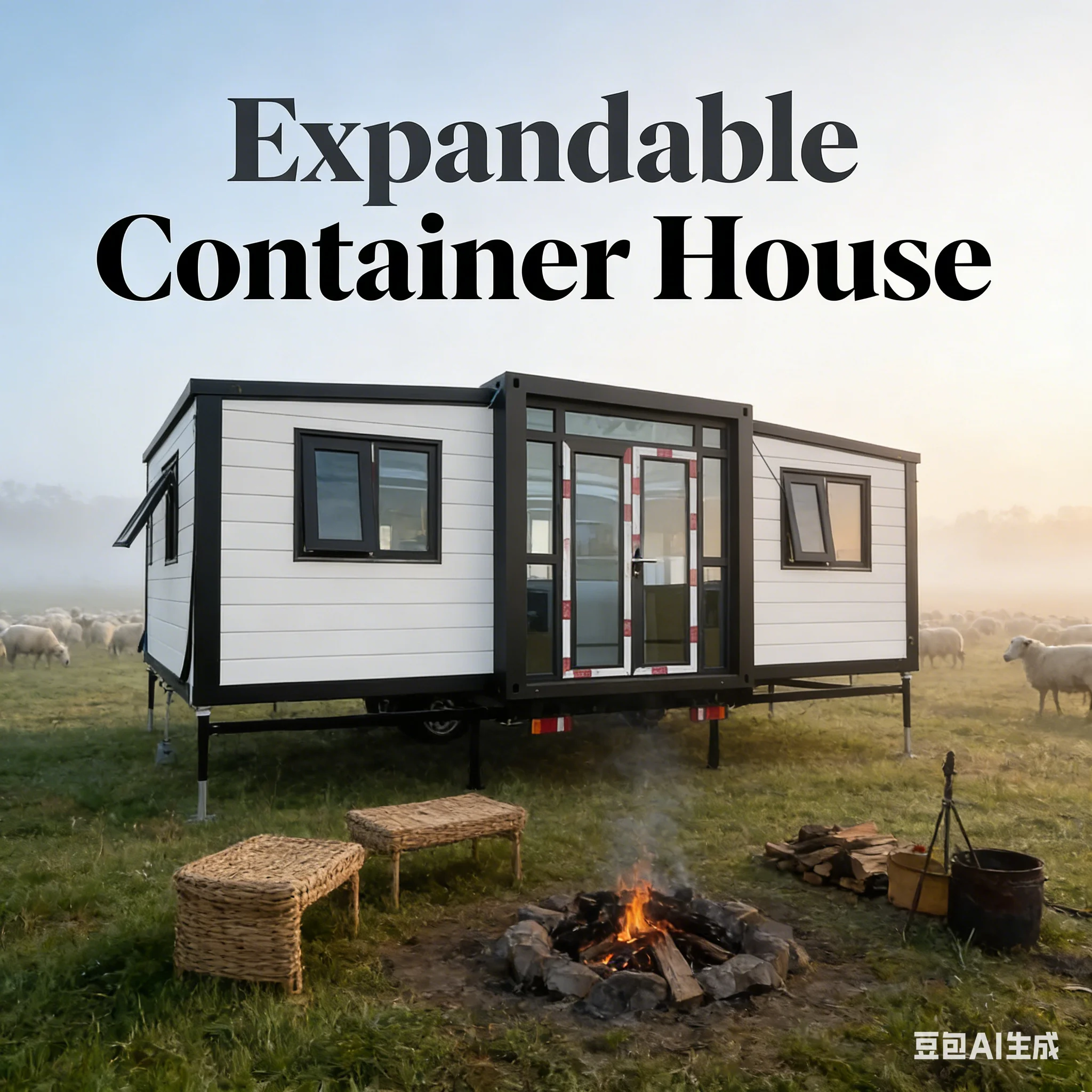 Customized Expandable Prefab Mobile Home Trailer Container House Prefab House Insulated Mobile Tiny House With Wheels Homestay