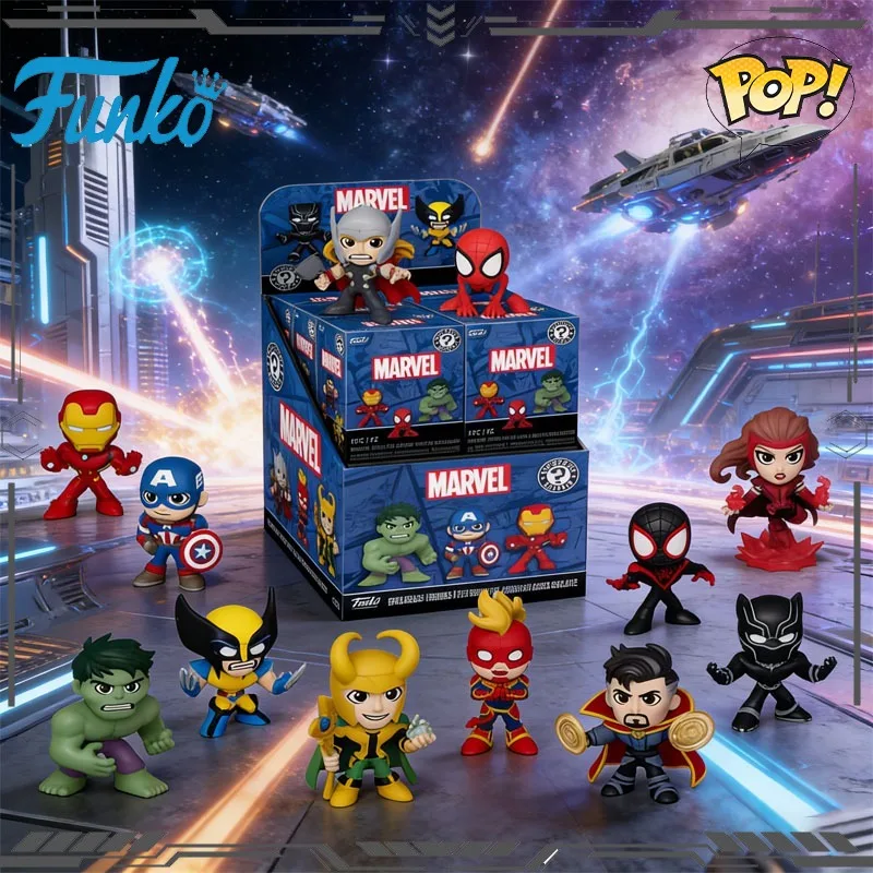 Figuras de acción Funko POP originales de Marvel, Capitán América, Iron Man, Hulk, juguetes para niños y niñas, regalo, modelo coleccionable, adornos