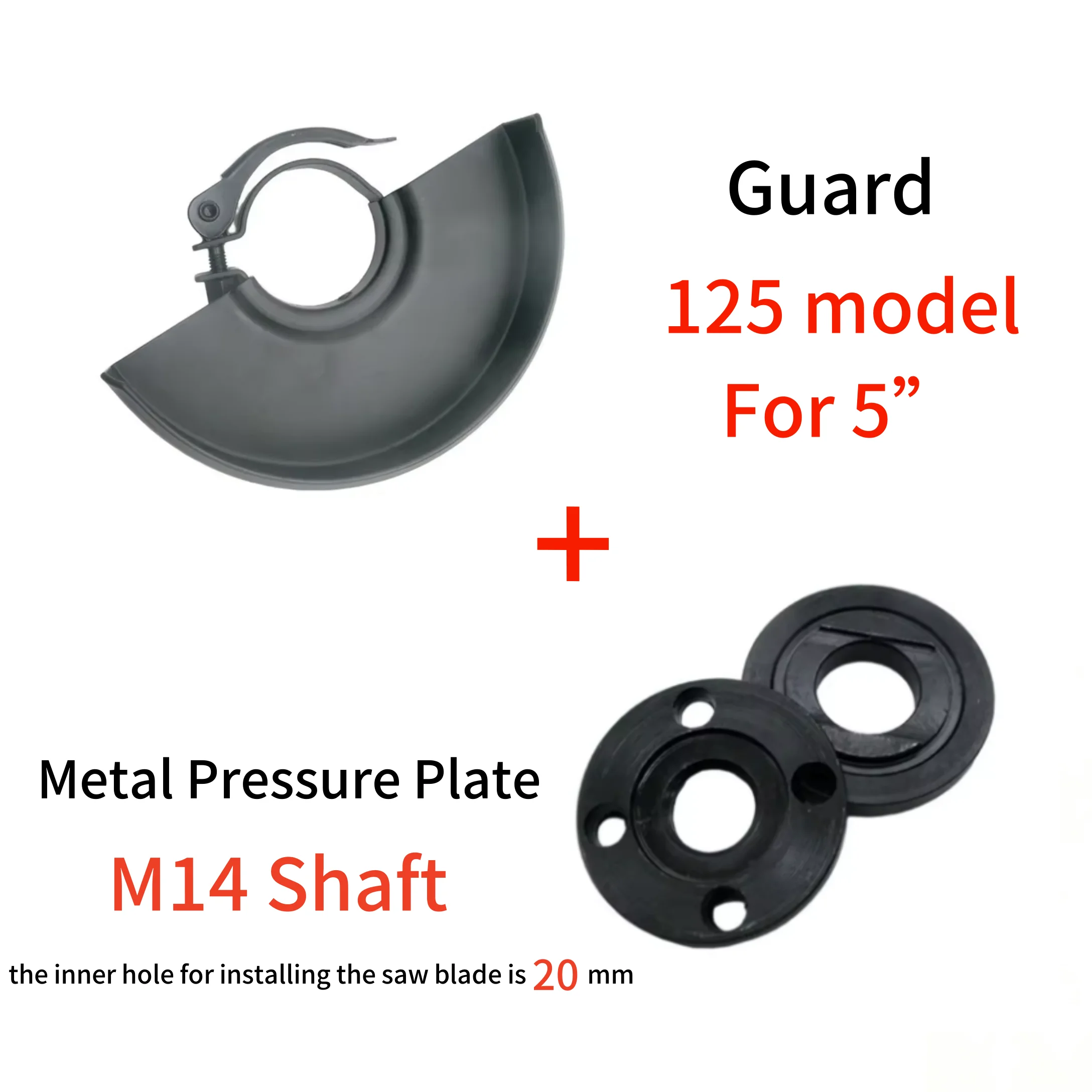 Angle Grinder cover 125mm Disc Wheel Cover Quick Replacement Grinding Disc Dust Protective Cover M14 Shaft Metal Pressure Plate