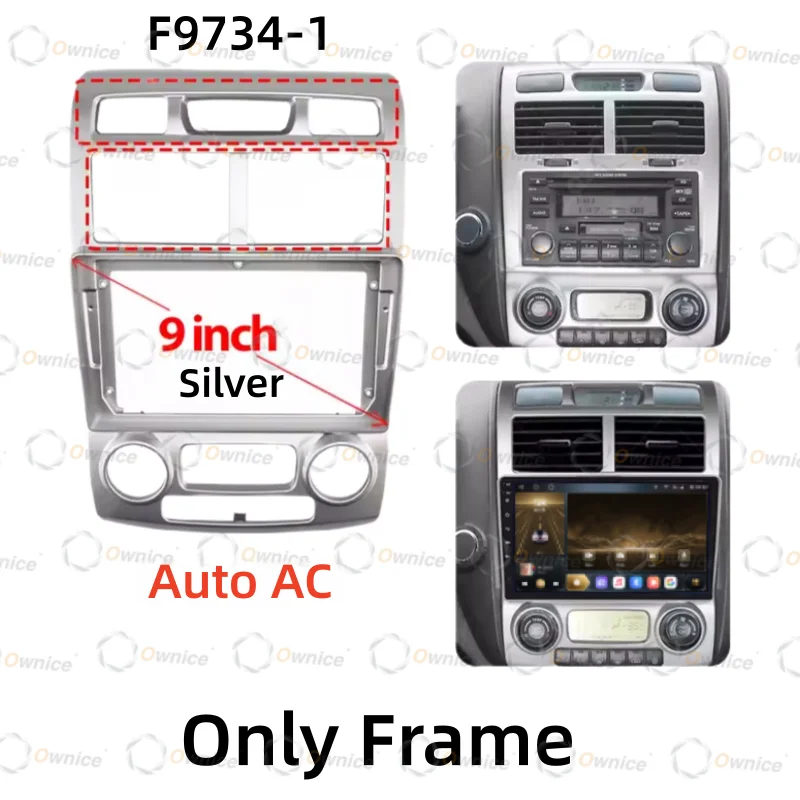 Ownice 9 Inch Car Radio Fascias for KIA Sportage 2007 - 2010 Dash Frame Head Unit 2 Din Panel DVD Gps Mp5 Android Player Harness