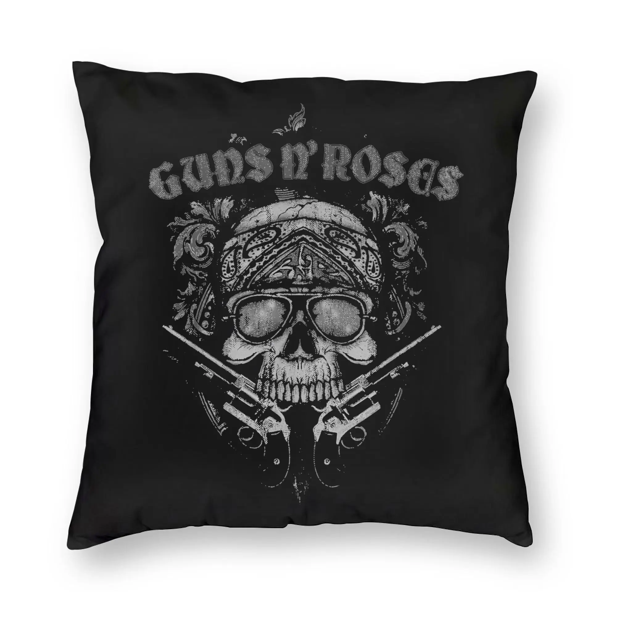 G-Guns N Roses Skull Pillowcase Soft Polyester Cushion Cover Gift  Throw Pillow Case Cover Home Dropshipping 45X45cm