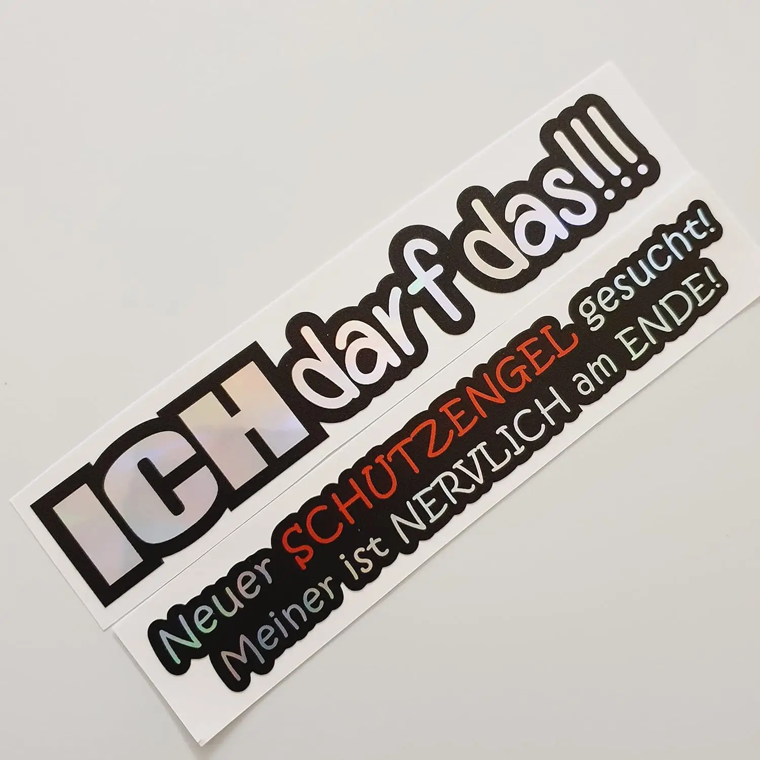 

Guardian Angel" declaration combination Colorful laser blackening motorcycle decorative car sticker "I have this right"
