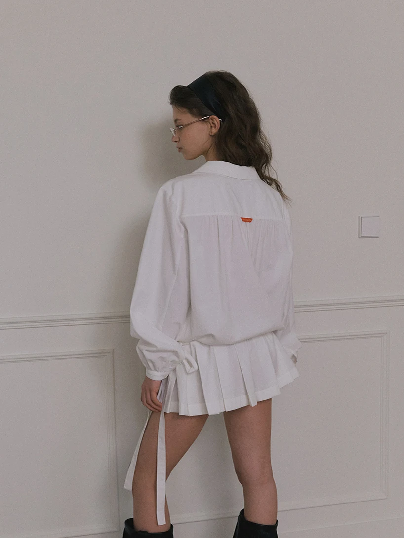 Witte irt Sle lage taille geplooide riem lange Sve Dr broek dames woon-werkverkeer Sle casual A-lijn silhouet enkele knop