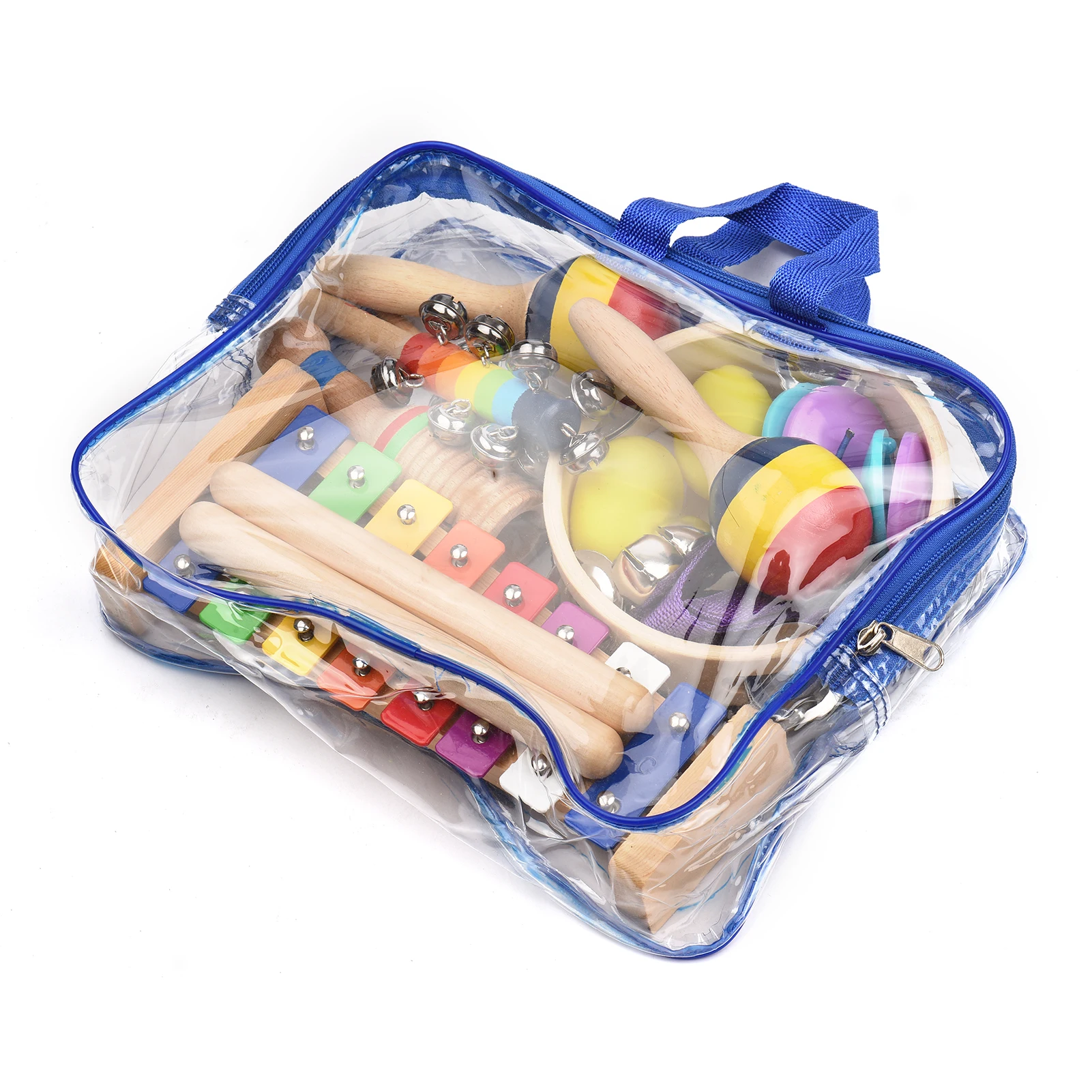 

13Pcs Toddler Musical Instruments Wooden Percussion Instruments Educational Preschool Toy for Kids Baby Instrument Musical Set