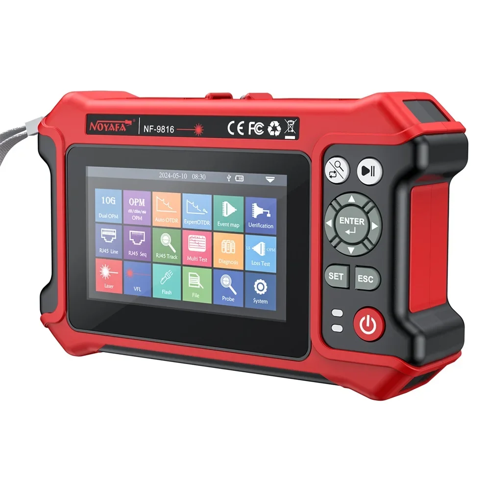 NF-9816 OTDR Expert 10G Dual OPM VFL OLS LS Mapa de eventos 16 em 1 Multi-Função RJ45 Final State Check FC/APC Fibra óptica