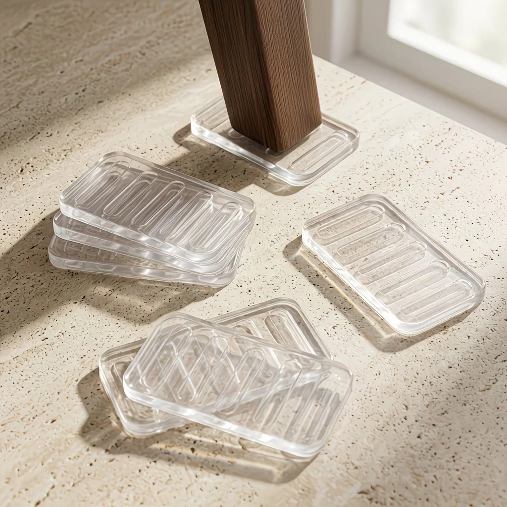 Anti-Slip Adjustable Furniture Leveling Pads, Sturdy Leg Levelers for Uneven Floors, No Assembly Required, Suitable for Tables