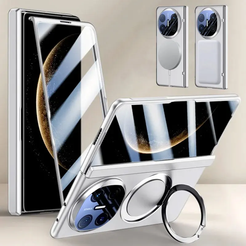 

for Magsafe Hinged Full Protection Case for Huawei Mate X6 Magnetic Wireless Charging Stand Holder Cover Screen Tempered Glass