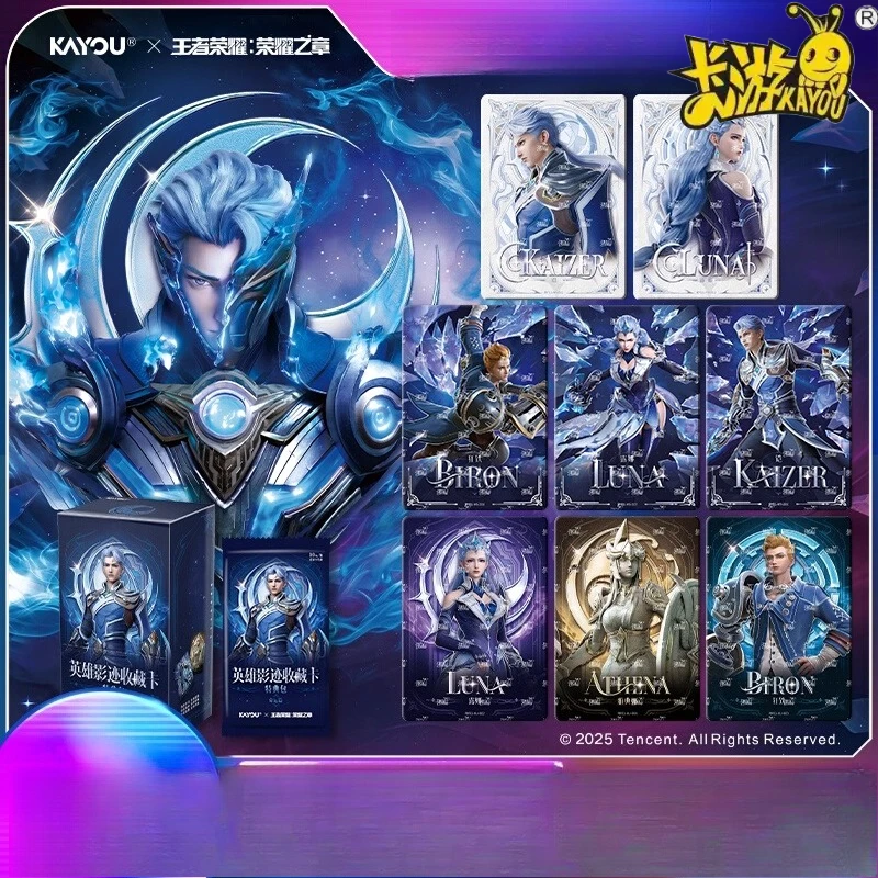 

KAYOU Honor of Kings Shadow Trace Cards, голографическая глава Glory, официальный специальный пакет, коллекционная игра MOBA