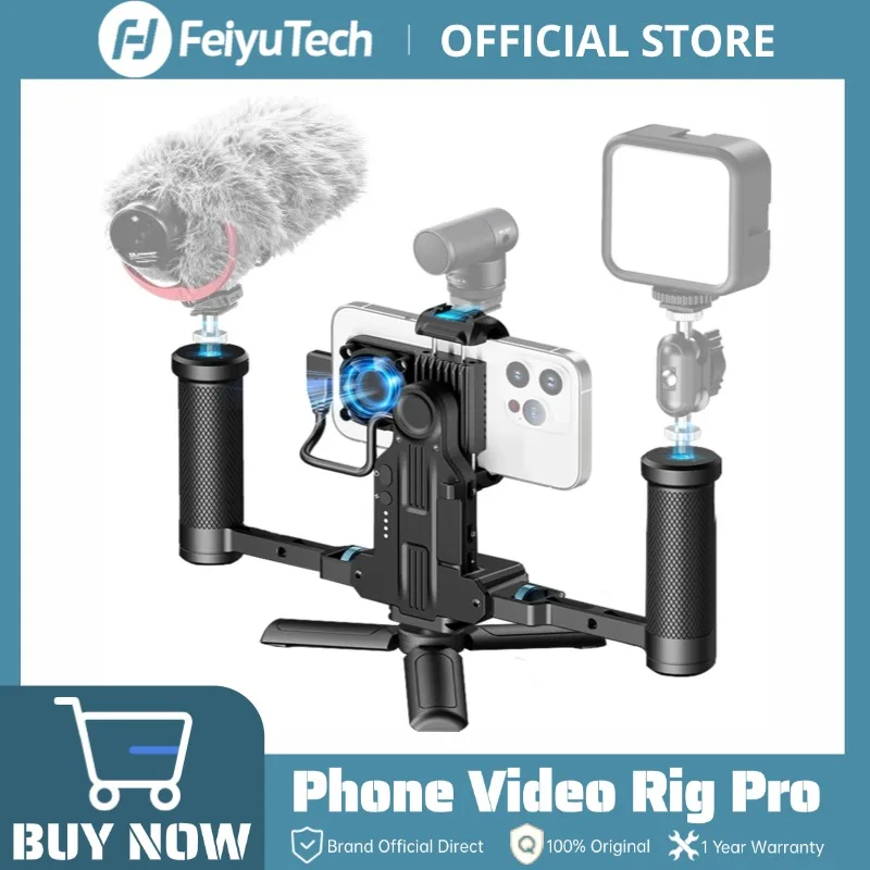 FeiyuTech Phone Video Rig Pro для iPhone 17/16/15 Pro и Pro Max, видеориг для съемки ProRes 4K с внешним SSD-хабом и охлаждающим вентилятором