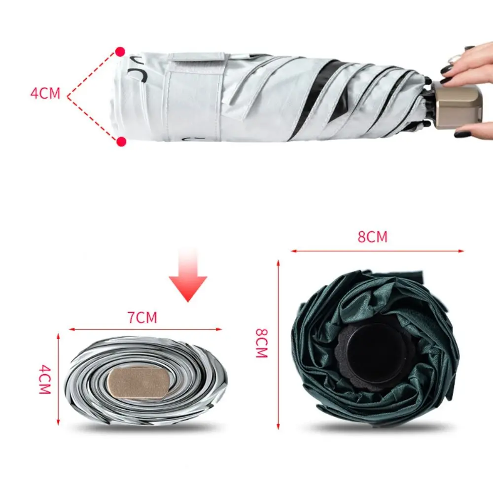 Portable Ultraviolet Protection Pocket Rain Umbrella Folding Ultralight Sun Umbrella Dual Use Mini Pocket Parasol Summer