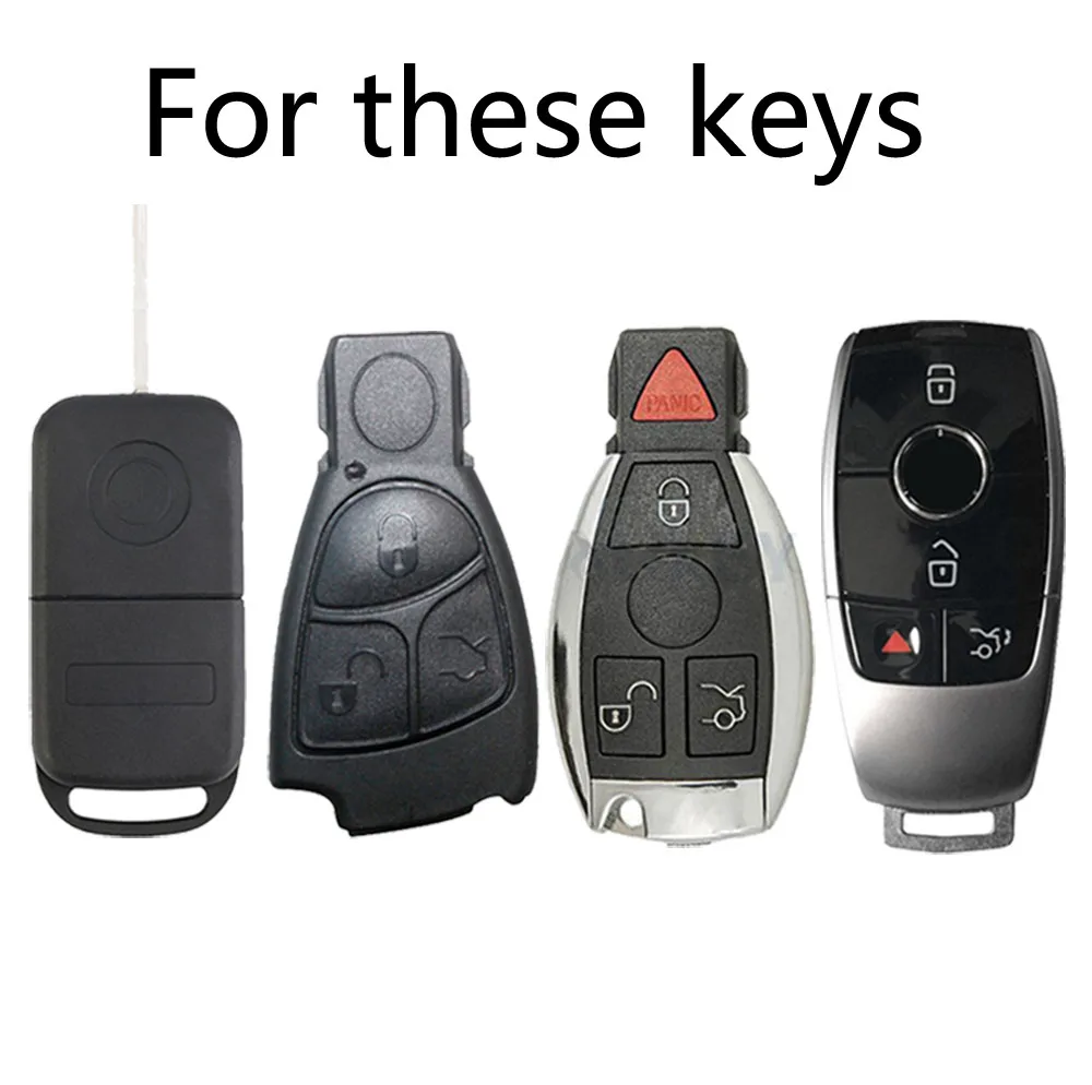 Silicone Car Key Case For Mercedes Benz W203 W211 W204 W205 W212 CLK A B C S Class Cover Remote Fob Shell Sleeve Protector