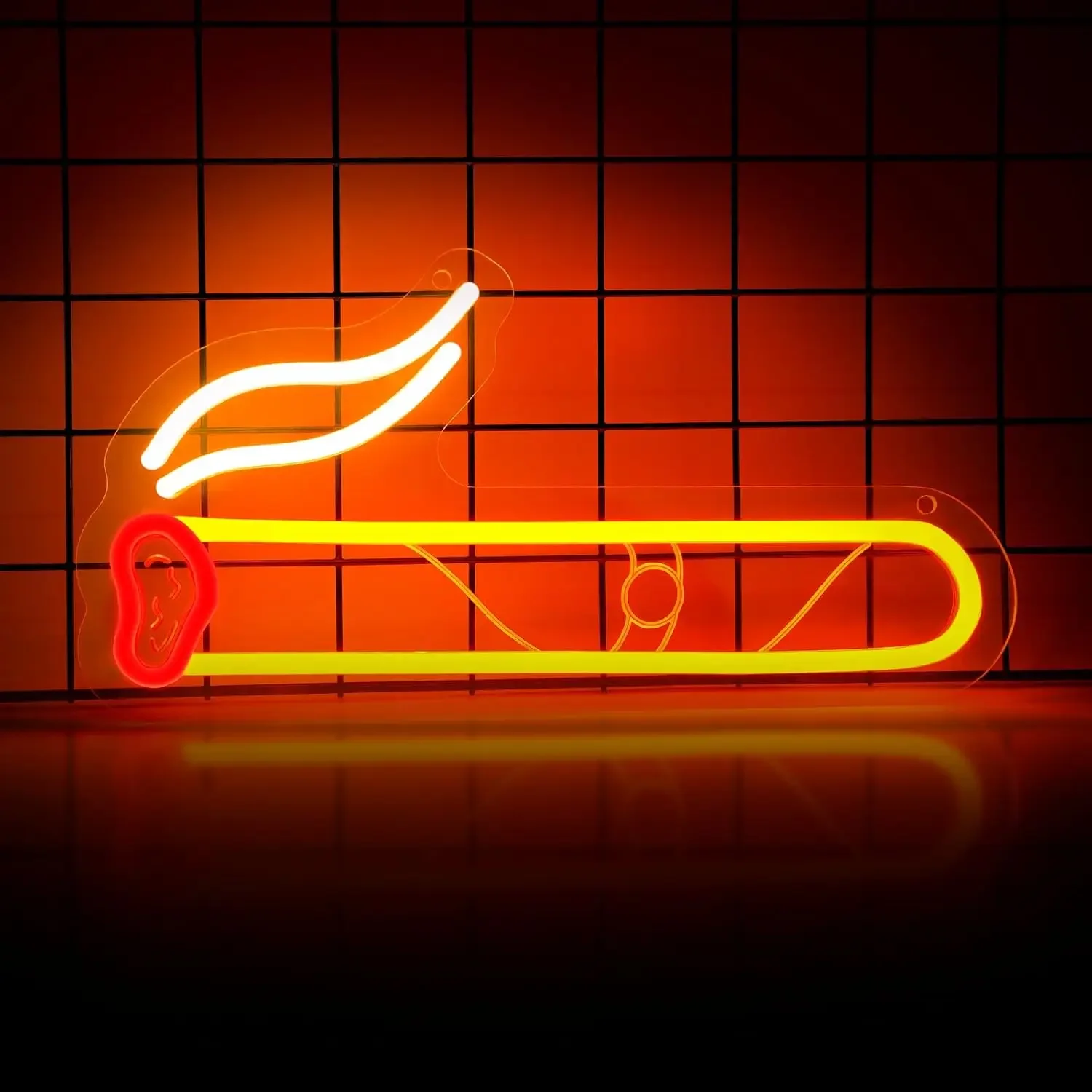 

Brown Smoke Neon Sign USB Dimmable LED Neon Light Sign Wall Art Decoration for Smoking Room Gameroom Bedroom Bar Party Gifts