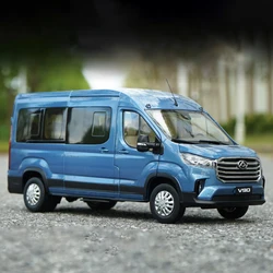 30CM 1:18 Scale MAXUS V90 MPV Car Model Alloy Diecast Metal Simulation Vehicle Toy Collection Collectible Blue Color