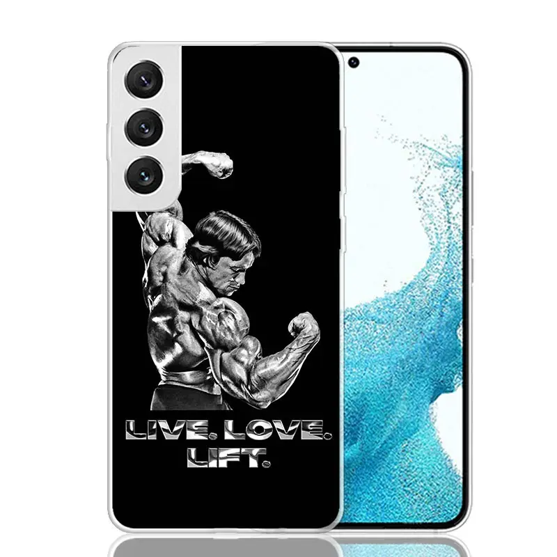 Bodybuilding Gym Fitness Muscle Phone Case For Samsung Galaxy S24 S23 S22 S21 FE S20 Ultra S10 Plus S10E S9 S8 + Art Customized