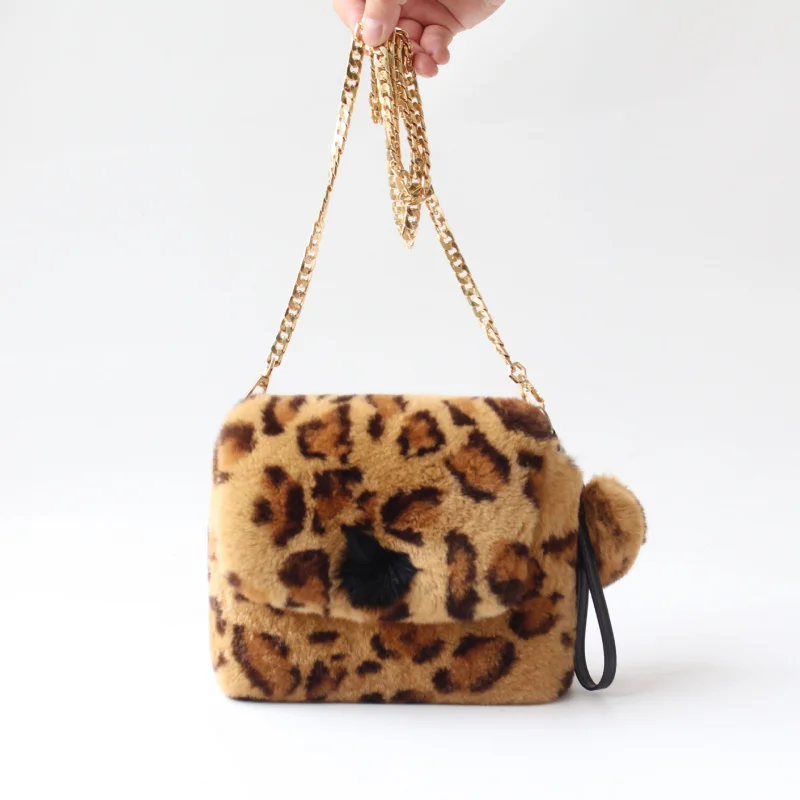 

Rex Rabbit Fur Bags For Woman Luxury Handbag Women Winter Soft Plush Shoulder Bag Tote Bag Female Bags Women'S Crossbody Bag