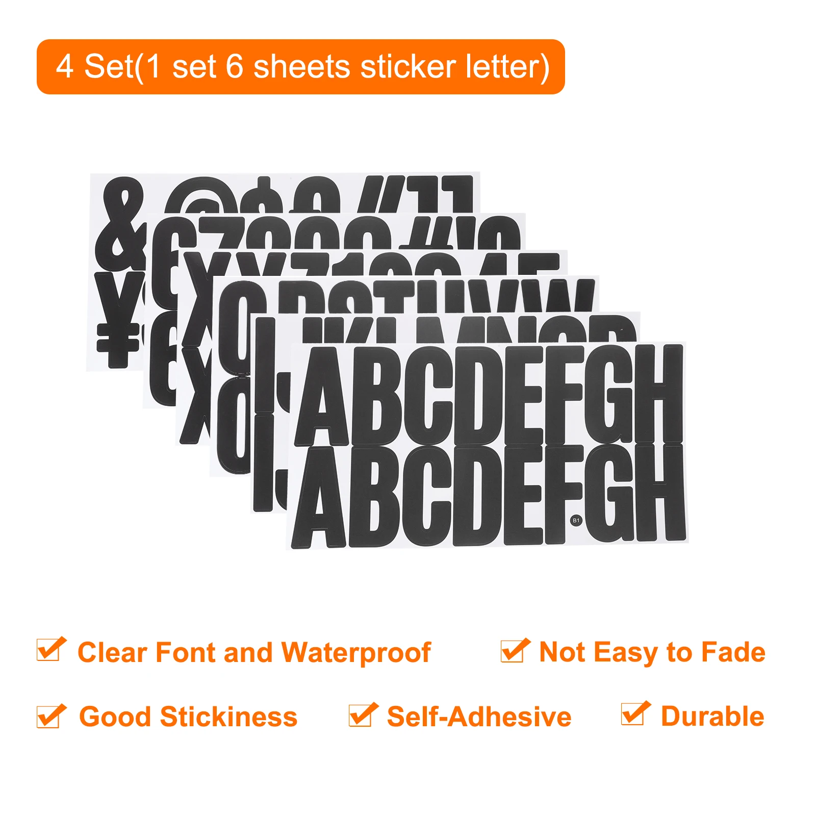 24Sheets Letter Stickers 2.5 Inch Morandi Self-Adhesive Vinyl Alphabet Number Stickers for Art Making Gift Cards Notebook Decals