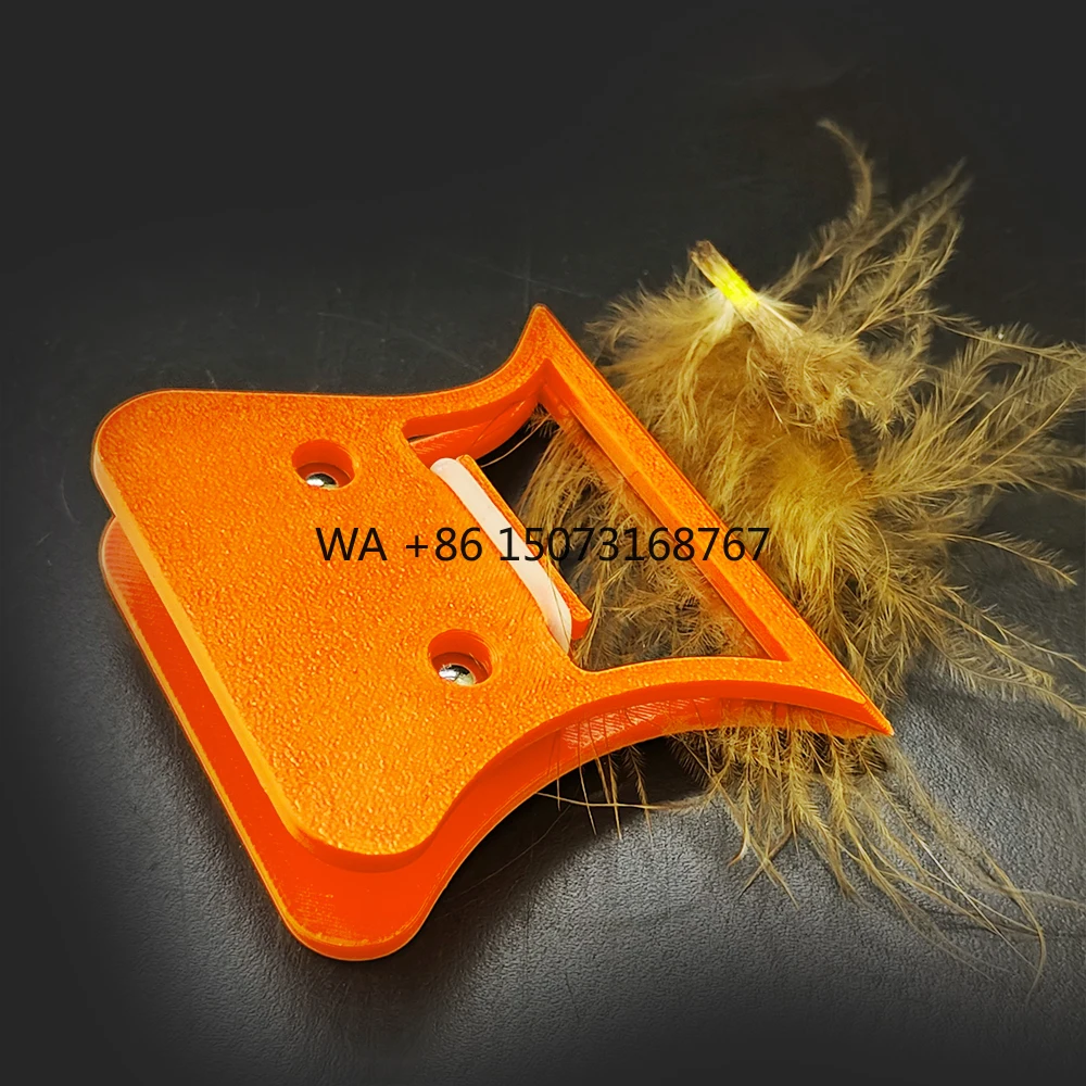 釣り用フライタイイングツール Cdc-3Dクランプ フェザー折りたたみブロック フェザーハックルプライヤー