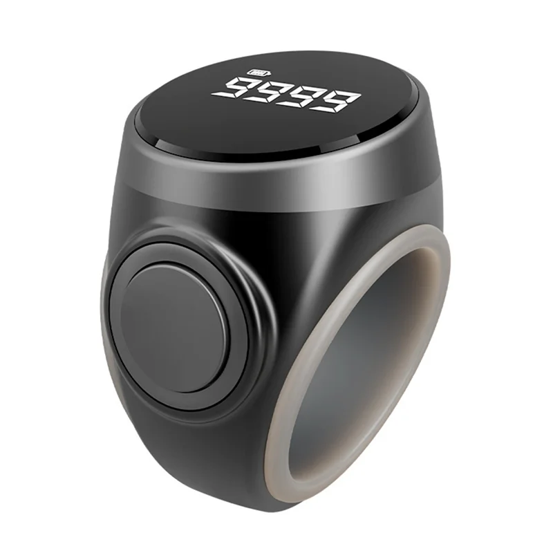 

A37T-Smart Tally Counter Finger Ring Counter Beautiful, Practical And Wear-Resistant Black