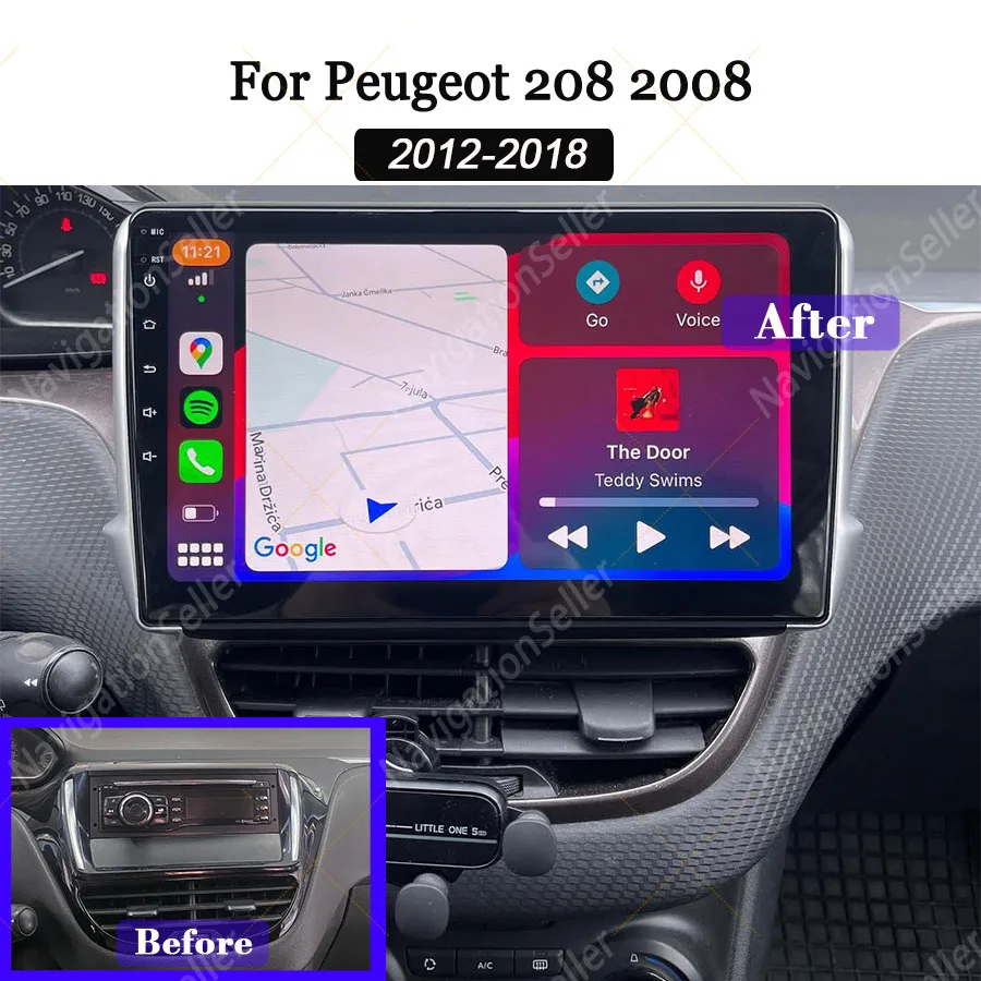 

Android Navigation Multimedia Player For Peugeot 2008 208 2012 - 2018 Carplay Auto Stereo BT Video Car Radio Screen Head Unit