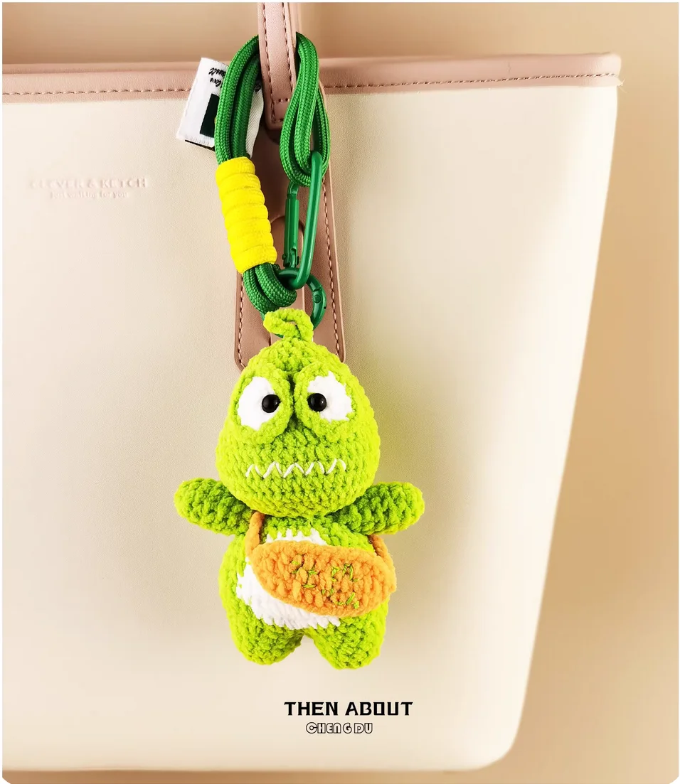 Cute social fear dinosaur bag pendant pendant Keychain pendant advanced creative gift.