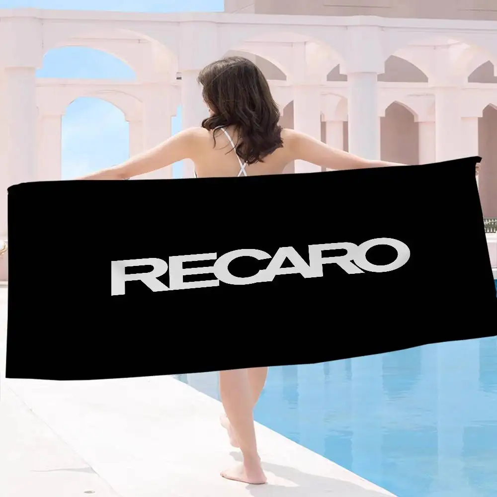 R-Recaros Logo Anime Beach Swimming Towel Soft Absorbent Washcloth Children's Gifts for Kids Travel Camping Gym
