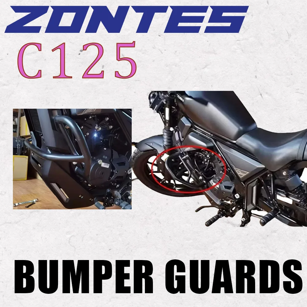 

Bumper for ZONTES C125 Engine guard bumper protection against fall Anti-collision bar guard for ZONTES C125 125C C 125