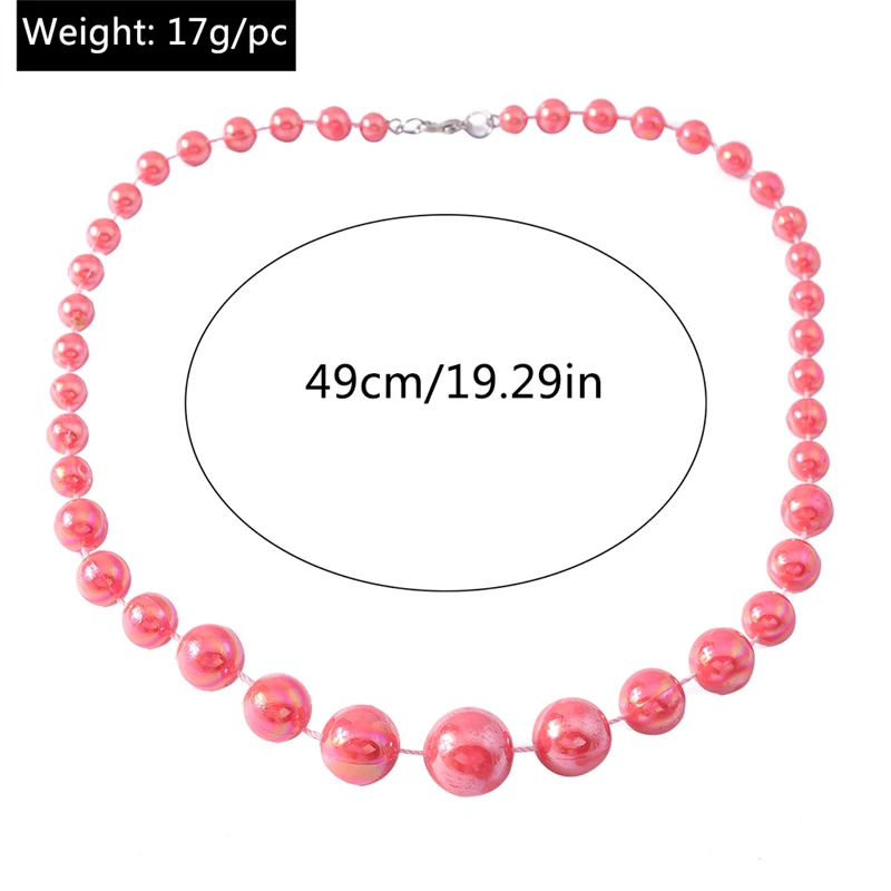 Fashion Candy Colors Handmade Beads Necklace for Women Girls Best Friends Party Holiday Jewelry Gifts