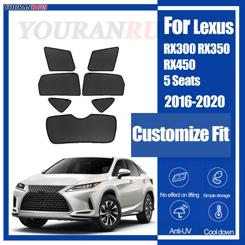

Для Lexus RX300 RX350 RX450 5 мест 2016-2020 магнитные автомобильные окна переднего лобового стекла солнцезащитный козырек автомобильные солнцезащитные шторы