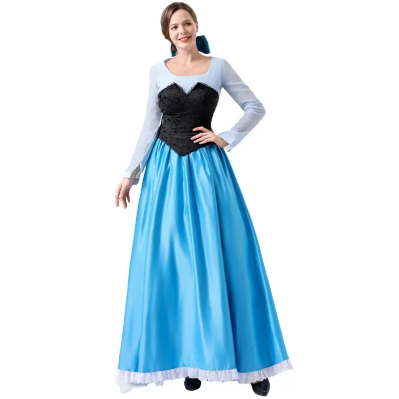 

Anime Frozen Elsa Princess Cosplay Dress Stage Performance Fairy Tales Cinderella Party Role Playing Costumes