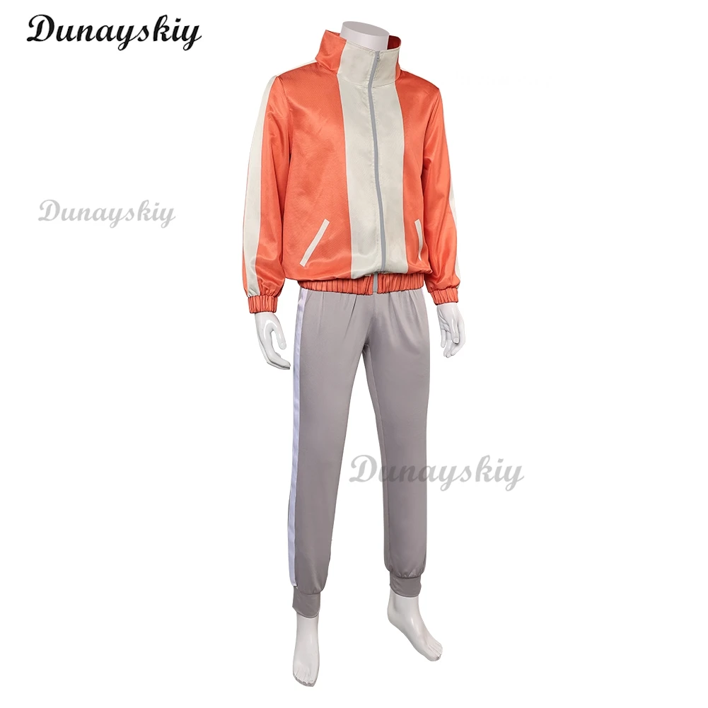 Jiji 코스프레 애니메이션 Dandadan 코스프레 판타지아 탑 바지 의상 소년을위한 변장 남성 성인 할로윈 카니발 파티 슈트