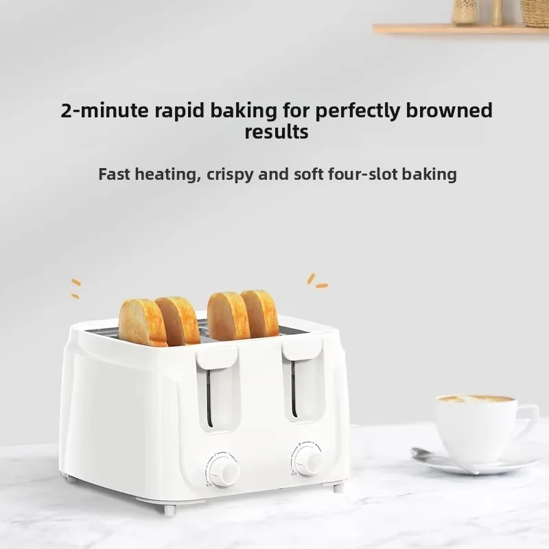 Toaster Household Toaster Multifunctional Fully Automatic Breakfast Toast 4 slices Baking Heating