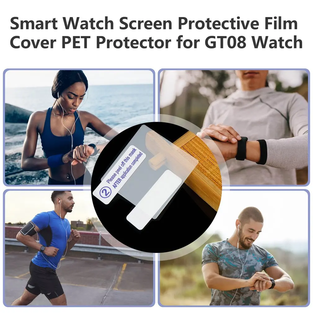 Ultra Thin Anti-scratch Screen Protective Front Film for GT08 Watch Smart Watch Screen Protector