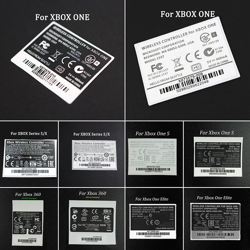 1PC For XBOX360 XBOX ONE Slim S Elite Handle Label Back Sticker Controller Handel For XBOX Series S / X Skin Sticker Skins