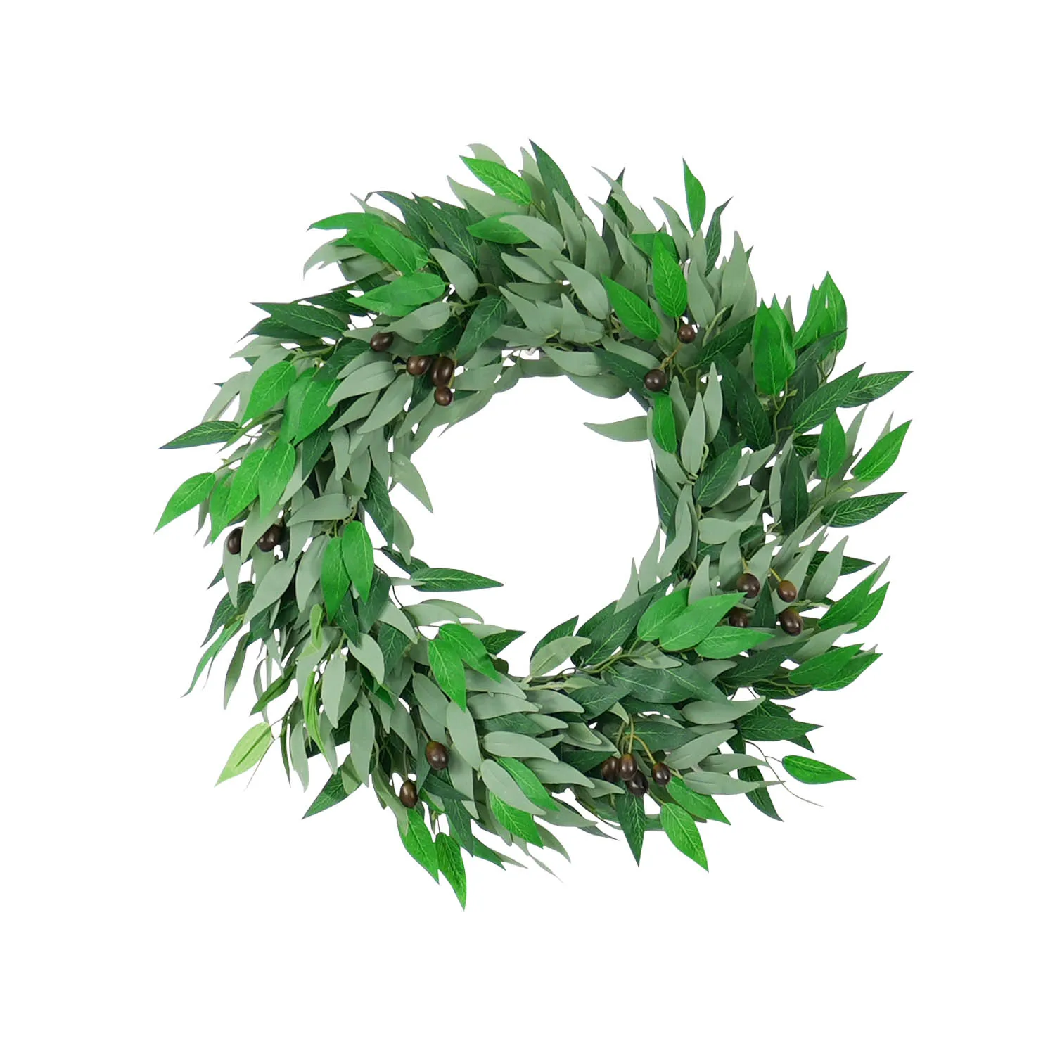 46/56cm Christmas Wreath Green Decoration Artifical Leaves Navidad Party Wall Door Window Fireplace Staircase Garden Wreath 2024