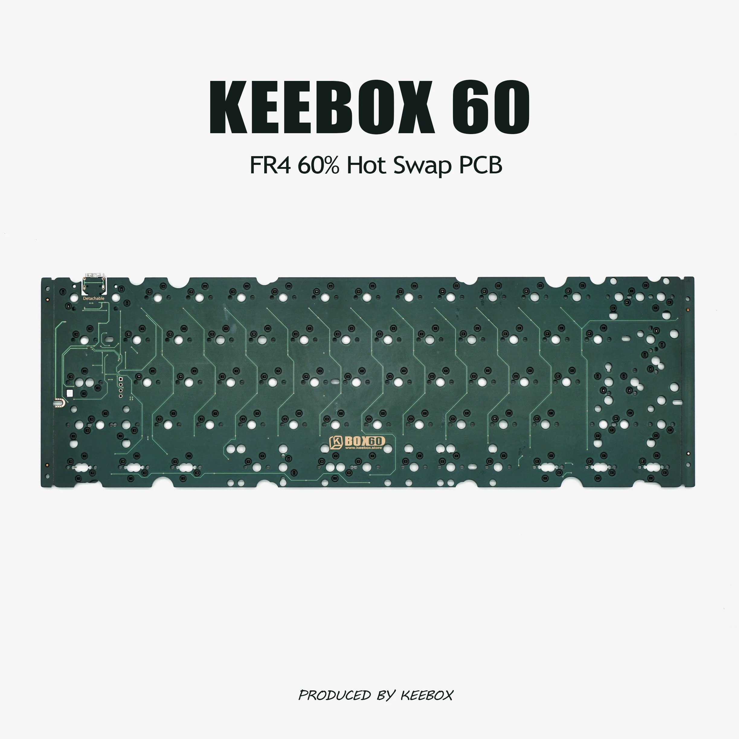 Keebox 60 Mechanical Keyboard DIY PCB Hot Swappable For GH60