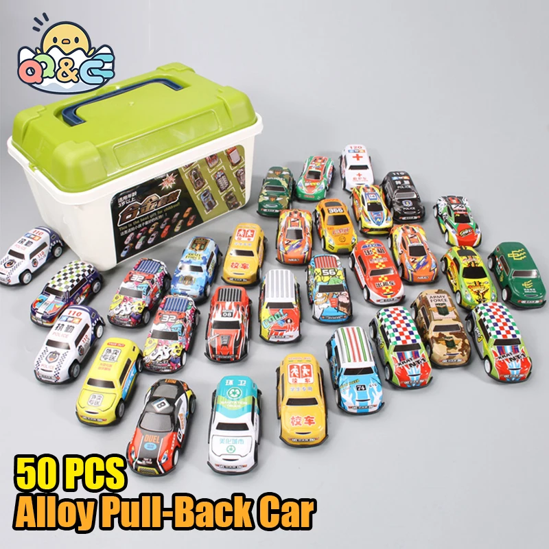 20-50 Teile/satz Mini Auto Set Trägheit Zurückziehen Autos für Jungen Kunststoff Fahrzeug Modell Sammlung Spielzeug Geburtstag Geschenk für Kinder Kleinkind