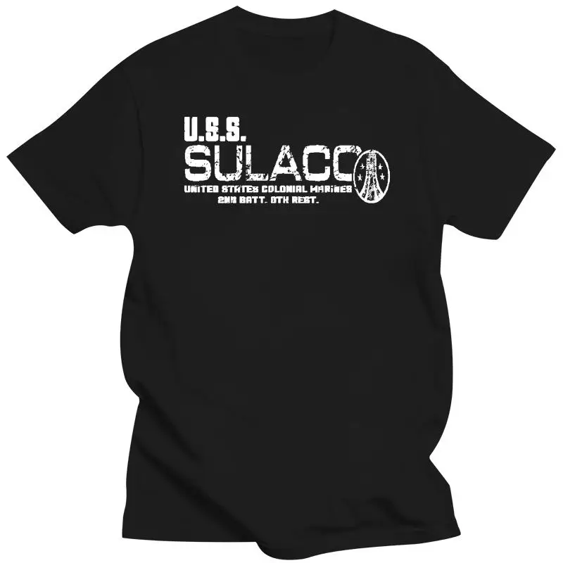 

2022 New Fashion Print T-Shirt Men Uss Sulaco Aliens Movie Colonial Marines 100% Cotton Printed In The Usa Che Guevara T-Shirt