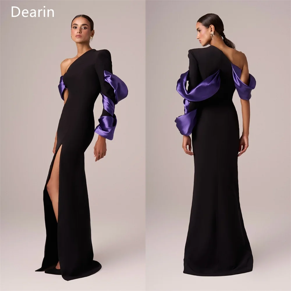 

Formal Dress Dearin One-shoulder Mermaid Floor Length Skirts Ribbon Bespoke Occasion Dresses Evening Prom Gown Saudi Arabia