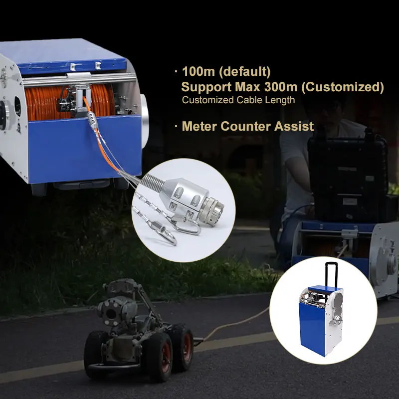 Niestandardowe wodoodporne podwójne kamery HD IP68 Rura drenażowa Inspekcja endoskopu Kamera gąsienicowa Robot