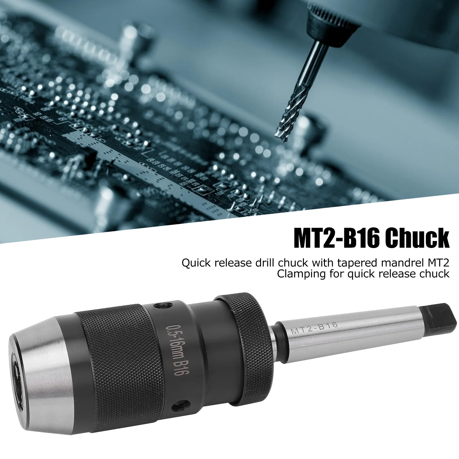 

Keyless Drill Chuck Quick Release Morse Taper for Drilling Machine 0.5‑16mm MT2‑B16 Chuck Morse Taper Chuck MT2‑B16 Chuck