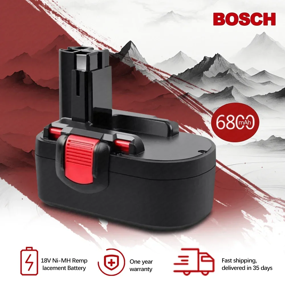 New Original for Bosch 18V 6.8Ah BAT025 Rechargeable Battery Ni-CD Power Tools Bateria for Drill GSB 18 VE-2, PSR 18VE, BAT026