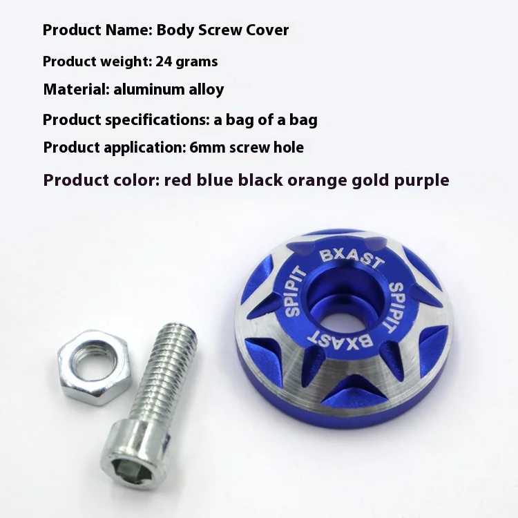 العالمي CNC 6 مللي متر سبائك الزخرفية لوحة ترخيص مسامير ل NIU yeade zuma هوندا سكوتر كهربائي دراجة نارية تعديل أجزاء #3