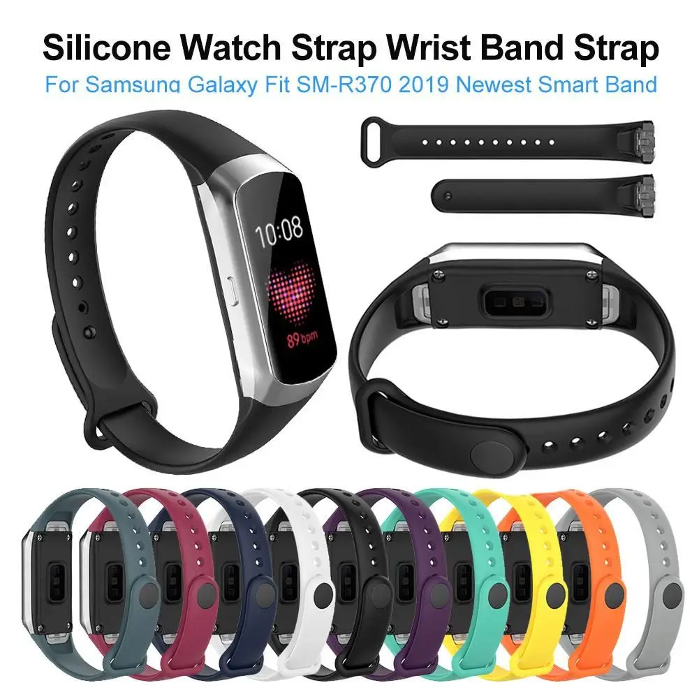 Watch band Bracelet Replacement Buckles Strap Soft Silicone WristBand Breathable Watchband For Samsung Galaxy Fit SM-R370