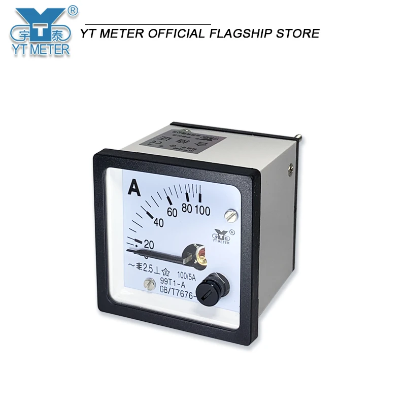 99T1 AC Ammeter 40/50/75/100/200/300/5A pointer Voltmeter 450V 45 * 45 48