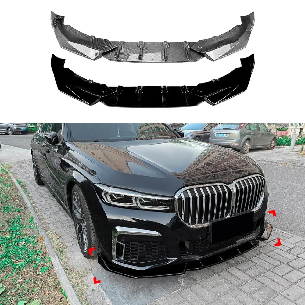 

For BMW 7 Series G11 G12 LCI M Sport 2019-2022 Front Bumper Lip Spoiler Splitter Diffuser BodyKit Tuning Canard Lip Cover