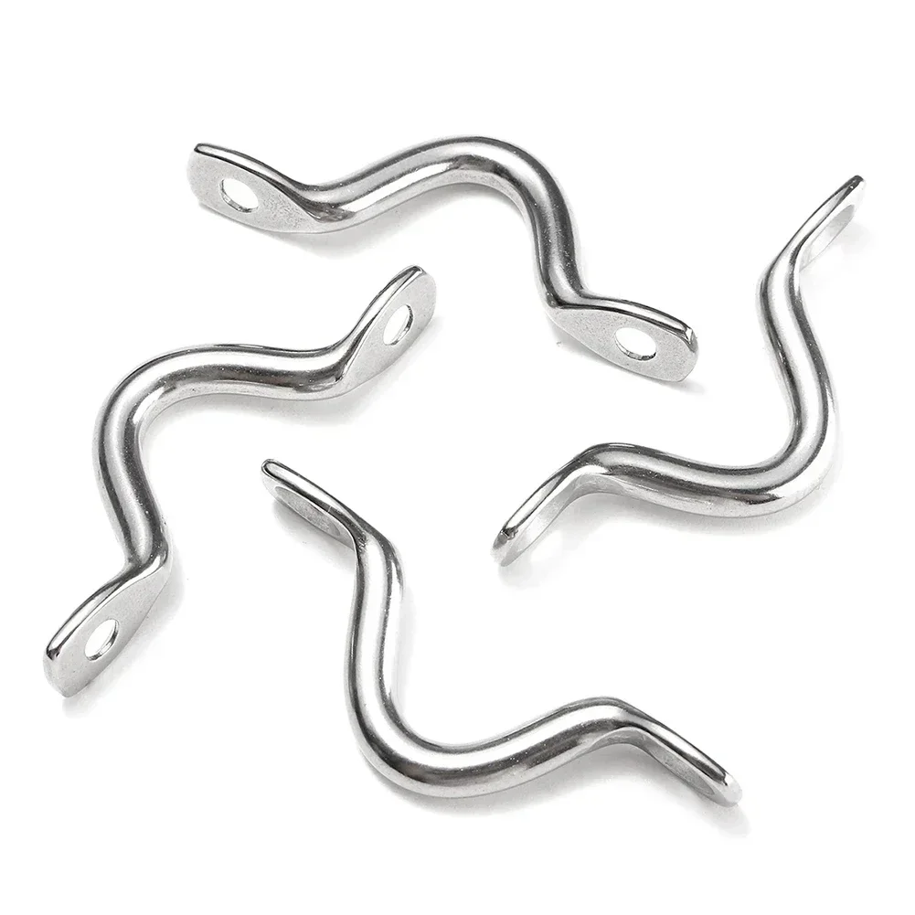 4 pz 5mm filo di acciaio inox cinturino a occhiello Clip da sella maniglia della porta della barca Marine Tie Down Fender Hook baldacchino parti